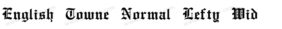 English Towne Normal Lefty Wide字体转换